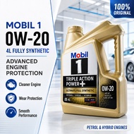 【100% Original】MOBIL 1 0W-20 Triple Action Power Advanced Full Synthetic Engine Oil 1L/4L for Toyota