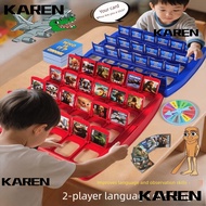 KAREN1 98pcs/Set Italian Brainrot Card Game, Exercise Logical Thinking Tung Tung Sahur Speculate Who