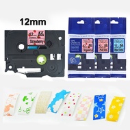 Lovely pattern Ribbon Compatible laminated tze 131 tze231 tze631 12mm labeller labeling tape TZe-231