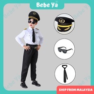 Pilot Costume Kids - Cosplay Uniform Occupation Costume Career Role Play Baju Kerjaya Kanak-kanak Ci