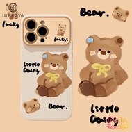Case OPPO A18 A38 A57 A58 A98 A78 A79 A17K A55 A54 A16 A15 A77 A74 A93 A92 A12 A3S A5 A7 A5S A3S A15S A31 A53 A54 A76 Cute plush teddy bear anti drop TPU phone case