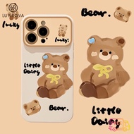 Compatible For IPhone 15 Pro Max IPhone 11 IPhone 14 Pro Max IPhone 13 Pro Max IPhone 12 Pro Max IPhone 7 Plus IPhone 8 Plus Cute plush teddy bear anti drop TPU phone case