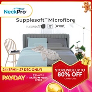 NeckPro Supplesoft Microfibre Fitted Bedsheet Set | 700 Thread Count OEKO-TEX| Fits Up To 14 Inches 