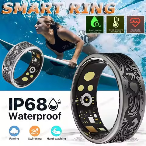 Smart Ring Heart Rate Blood Pressure Blood Oxygen Sleep Monitoring Step Counting Activity Tracking F