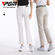 Golf pants PGM women's golf pants women's breathable slim fit pants women's high waisted flared golf