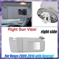 [P K A M] Right Passenger Side Sun Visor with Mirror 74320-0T022-B1 for Venza 2009-2016 Sunshade Sun