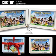 Custom 3d frame kenang kenangan untuk Guru scrapbook pop art