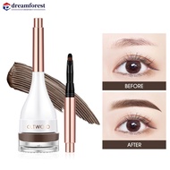 DREAMFOREST Waterproof Natural Moulding Eyebrow Coloring Cream Mascara Natural Long Lasting Creamy Texture Tinted Brow Gel with Brush I3M6