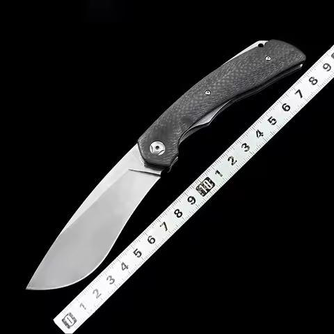 OK-C239CFP Carbon Fiber CPM 20CV Folding Knife Outdoor Camping Hunting Pocket EDC Tool Knife