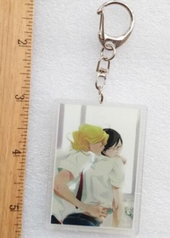 1pcs Fujoshi Lovely Boy LOve Keychain Doukyusei Sajo hikaru sajo Kusa Two Side Print Keyrings Llaver