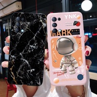 For Oppo Reno5 5G / Oppo Reno5 Pro 5G Case Soft Silicone Black Astronaut Marble Cover For Oppo Reno 5 Pro 5G Casing