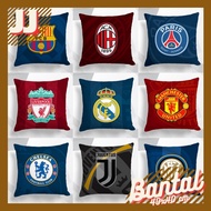 EUROPEAN FOOTBALL CLUB PRINT SOFA CUSHIONS 40X40 AND 45X30 CM