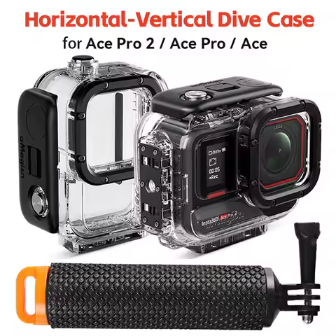 60M Underwater Protective Case For Insta360 Ace/Ace Pro/Ace Pro 2 Diving Housing Cover Anti-Fog Quic