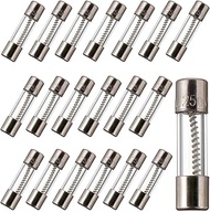 BOJACK T6.3AL250V 5x20mm 6.3A 250V Slow Blow Fuses 6.3 amp 250 Volt 0.2 x 0.78 Inch Glass Tube Time-