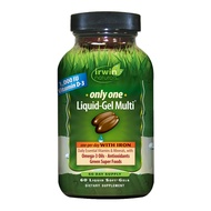 Irwin Naturals Only One Liquid-Gel Multi with Iron Daily Essential Vitamins, Minerals, Antioxidants,