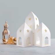 Processing New Style Hollow Star Moon Transparent Window Packaging Empty Paper Box Simple Castle Bis