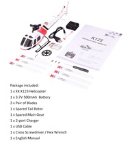 [ianba] Wltoys XK K110 6CH 3D 6G System Remote Control Brushless RC Helicopter BNF without Transmitt