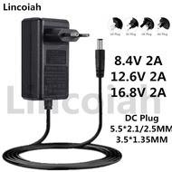 8.4V 12.6V 16.8V 2A 2000ma adapter power supply 8.4 12.6 16.8 V battery charger DC 5.5x2.1MM for 18650 Li-ion lithium battery