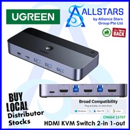 (ALLSTARS) UGREEN CM664 15707 HDMI KVM Switch 2 in 1 Out (Warranty 1year with SimplyConnect)