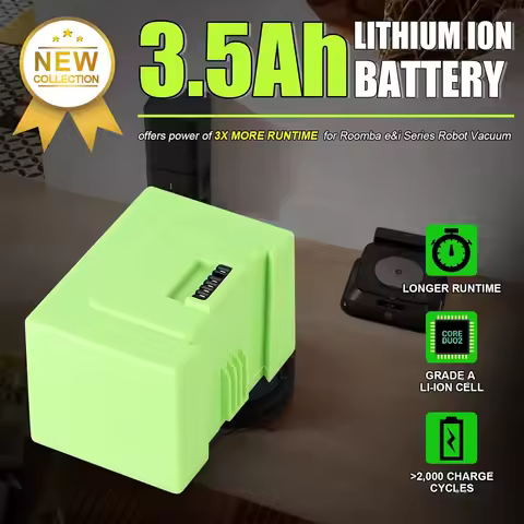 Long Life 3500mAh 14.4V Li-ion Battery Replacement for iRobot Roomba i Series i7 i4 i3 e Series e5 e
