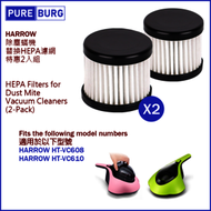 淨博 - 適用於 Harrow HT-VC608 HT-VC610 無線UV除蟎吸塵機HEPA 替換濾網 (2入包裝)