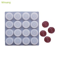 Winu Wax Seal Stamp Epoxy Resin Mold Silicone Mat Pad for Wax Seal Stamp 16-Cavity