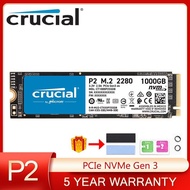 Crucial P2 250GB 500GB 1TB 2TB 3D NAND NVMe PCIe M.2 2280 Internal hard drive SSD Up to 2400MB/s For Laptop Desktop