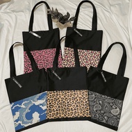 Leopard zipper canvas tote bag document tote bag/ laptop bag/