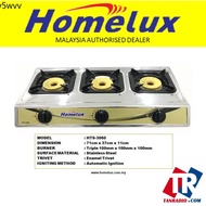 Tungku dapur gas Infrared gas stove Dapur gas infrared ☆Homelux/Butterfly/Milux Triple Gas Glass Sto