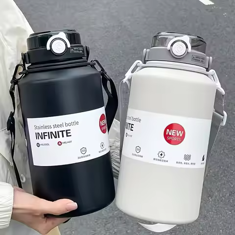 2L/ 67.63oz Large Capacity Stainless Steel Insulated Tumbler with Handle, Ice-Keeping and Thermal St