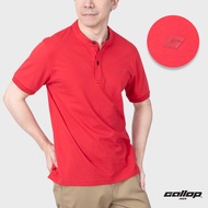 GALLOP : Men wear เสื้อยืดคอกระดุม T-SHIRT (Henley neck)  รุ่น GP9066 มี 2 สี Mustard - เหลือง  Hot Red - แดง