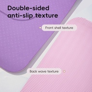 Agnite Yoga Mat / Dual Color Yoga Matt Tpe 6 Mm And 8 Mm Thickness Body Positioning Line Er206 Best