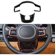 Korlot Carbon Fiber Style Steering Wheel Trim Accessories for 2022-2025 KIA Carnival for 2021-2025 K