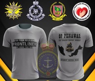 9433 Malaysia Tshirt grey Unisex 3d Print shirt JERSERY ATM PDRM RELA KKM PRONTLINER Full Sublimatio