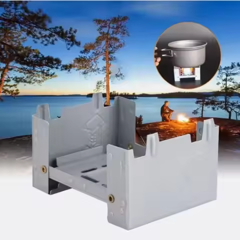 Solid Fuel Tablet Pocket Stove Backpacking Folding Pocket Stove Outdoor Travel Portable Stove Ultral