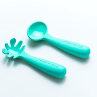 Farandole Small Noodle Fishing And Spoon Smart Learning Tableware Set Blue Green Design Made In Taiw