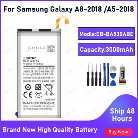 2025 Years Brand New EB-BA530ABE 3000mAh Battery For Samsung Galaxy A8 2018 A530 SM-A530 A530F A530K