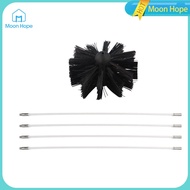 Moon Hope Dryer Vent Cleaner 4 inch Nylon Brush Head Use with or without A Power Drill Chimney Brush Dryer Duct Cleaning Brush Durable