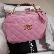 Chanel vanity case with handle Camera bag 22S handbag large size 粉紅色 手袋 相機包 相機袋 單肩包 斜孭包 有正單