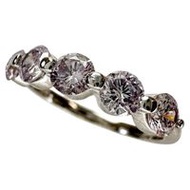 Pre-owned women's ring, size 12, featuring a 1.06ct natural pink diamond and Pt900 platinum, 3.7g.