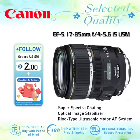 Original Canon 17 85 Lens Canon EF-S 17-85mm F4-5.6 IS USM Autofocus Zoom Lens Suitable For Canon EF