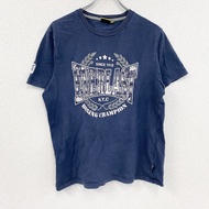 古著EVERLAST 短袖印花 T 卹，藏青色，L 碼