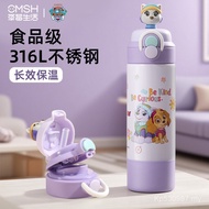 Wang Team Kindergarten High-value Cup Thermos Cup 2025 Water Cup Straw Four-in-One School Children N