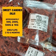 SWEET CANDIED DILIS WITH VERY LIGHT SPICINESS PER KL