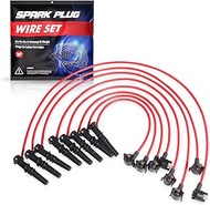 ENA Red Spark Plug Wire Set Compatible with Ford Mercury Lincoln Crown Victoria Expedition F-150 F-2