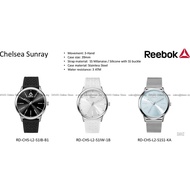Reebok Watch RD-CHS-L2 Women's Chelsea Sunray Analog 3-hands 39mm Silicone Strap SS Mesh Bracelet *O