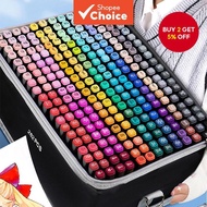 262 Double-Ended Art Markers Set - Alcohol/Water-Based, Washable, Multi-Surface (Stone, Wood, Glass)