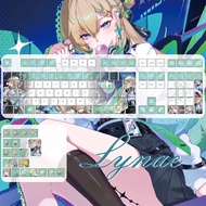 Lynae Keycaps 120 Keys Cherry Profile PBT Wooting Aula F75 Mechanical Keycap Dye Sublimation Green W