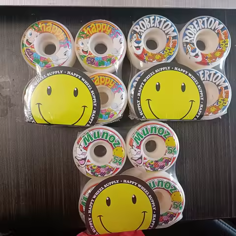pro skateboard wheel 52mm 53mm 54mm a cut shape 104a conical shape happy
