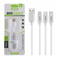 BISEN 2.4A usb cable bisen G997 data cable high speed charging cable compatible andriod type-c iOS